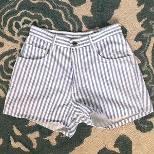 High Waisted Striped Shorts